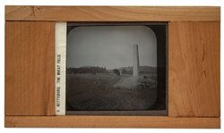 Civil War Magic Lantern Slide -- Showing the ''Bloody Wheatfield'' at Gettysburg